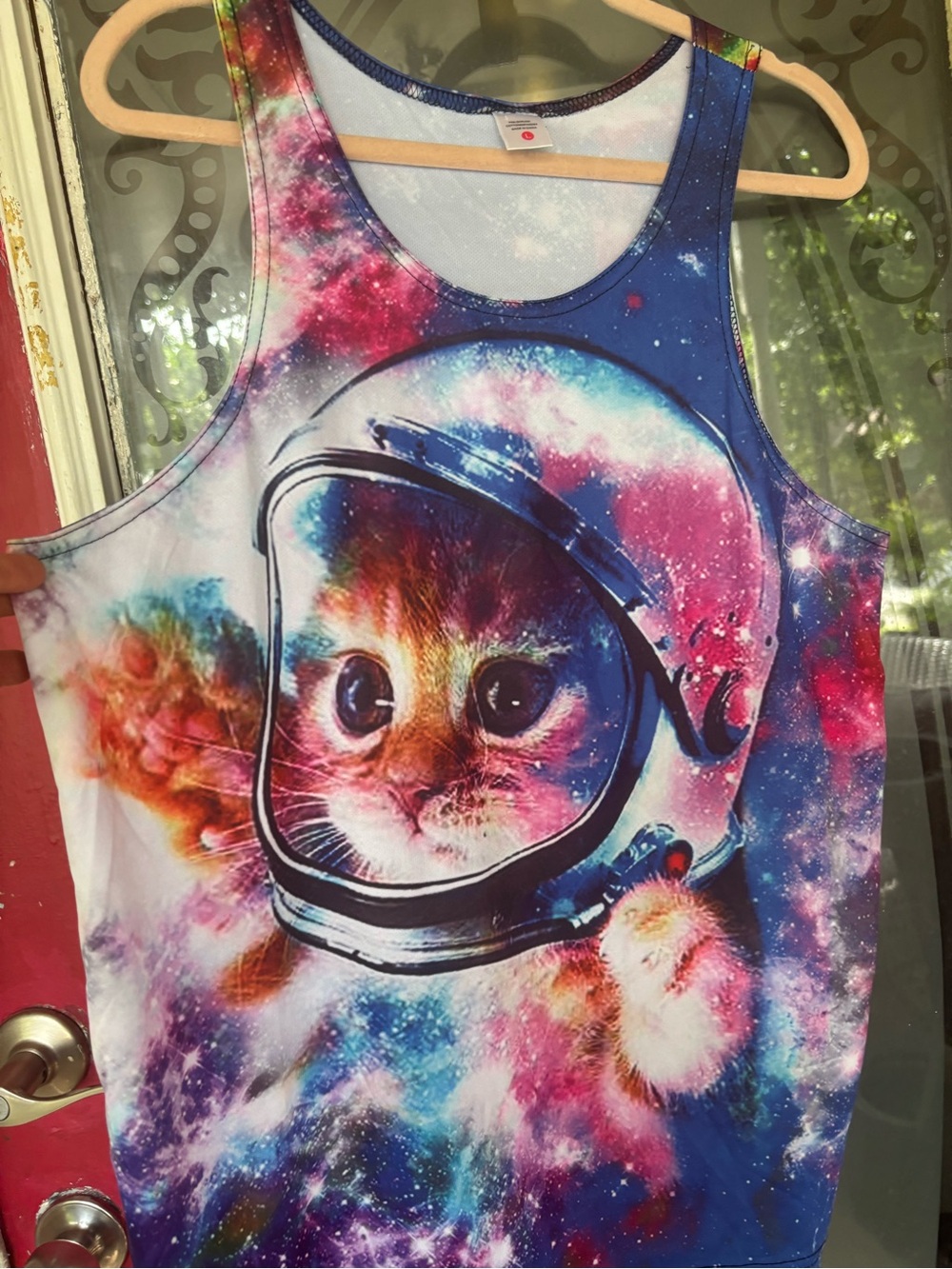 Galaxy Cat Astronaut Tank Top - Multicolor